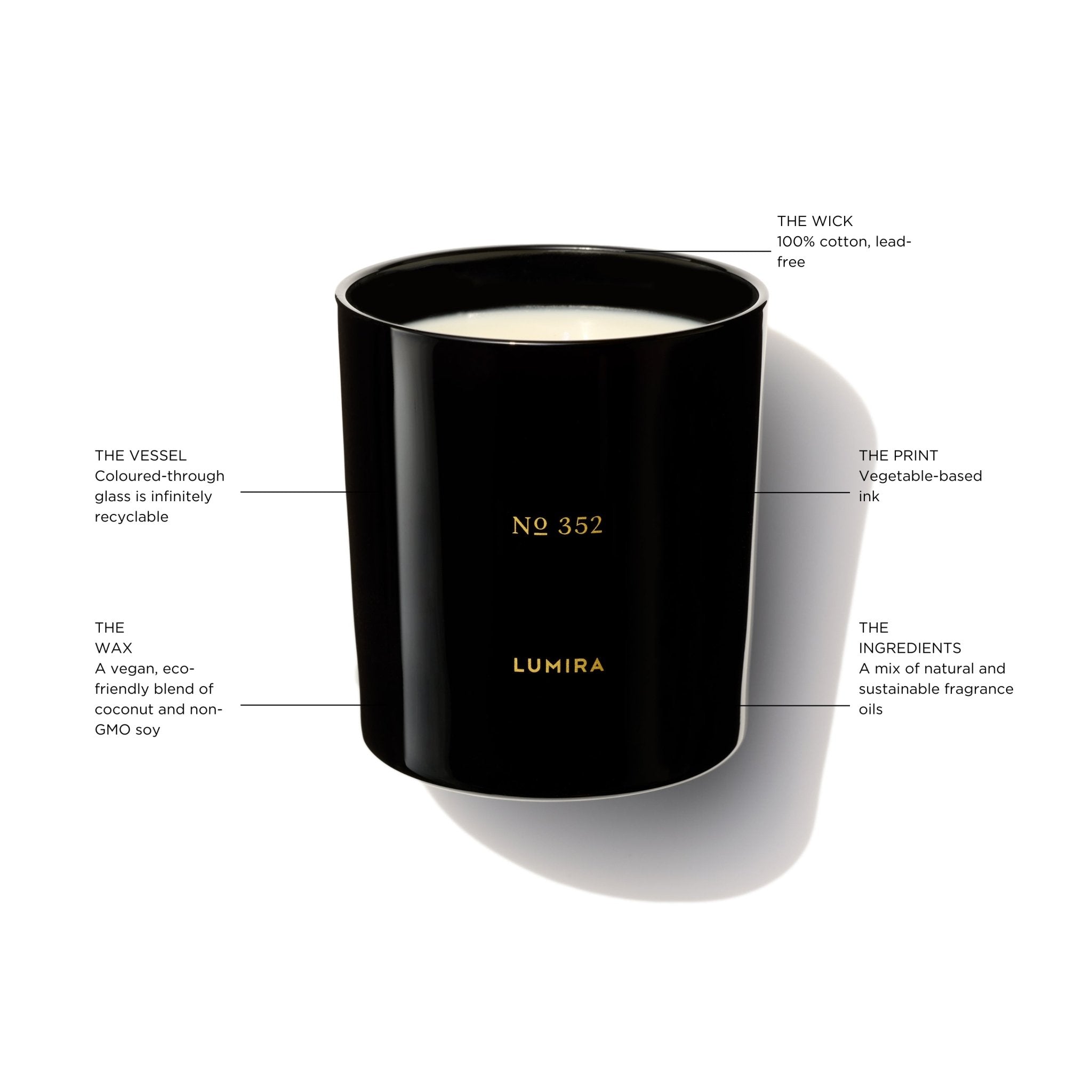 No352 Leather & Cedar Candle - LUMIRA